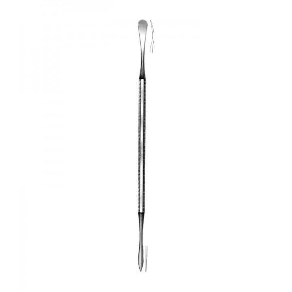 Stálpinni/Double instrument straight /